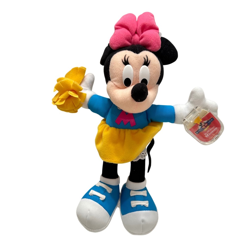 NEW Disney Mattel Star Bean Half-time Minnie Mouse Cheerleader Plush Blue 9"‎
